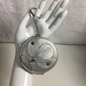 Silver Kate Spade Keychain Coin Purse - authentic